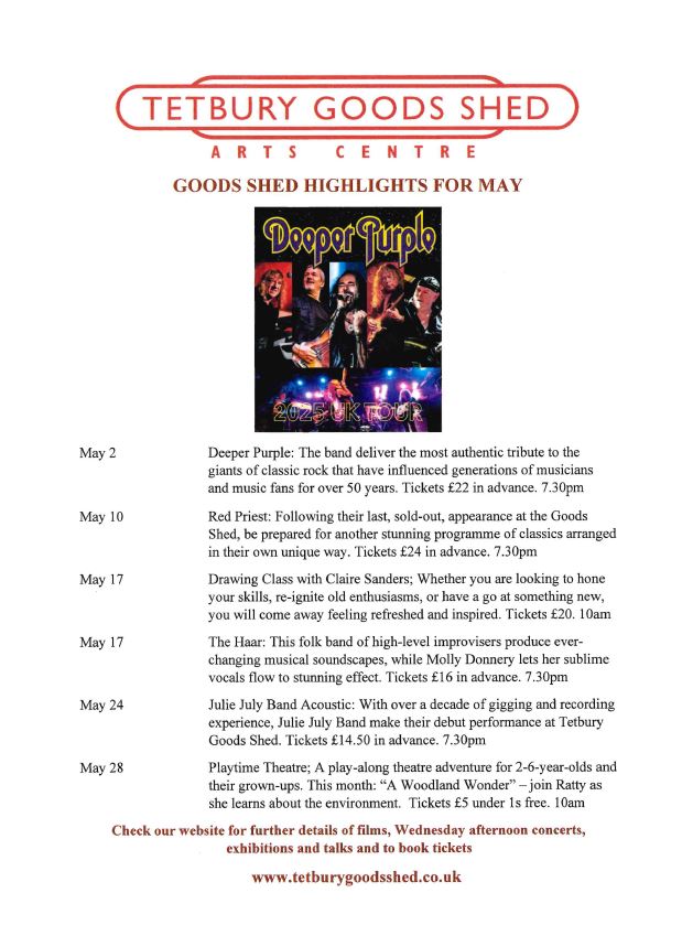 Tetbury Goods Shed - May Highlights